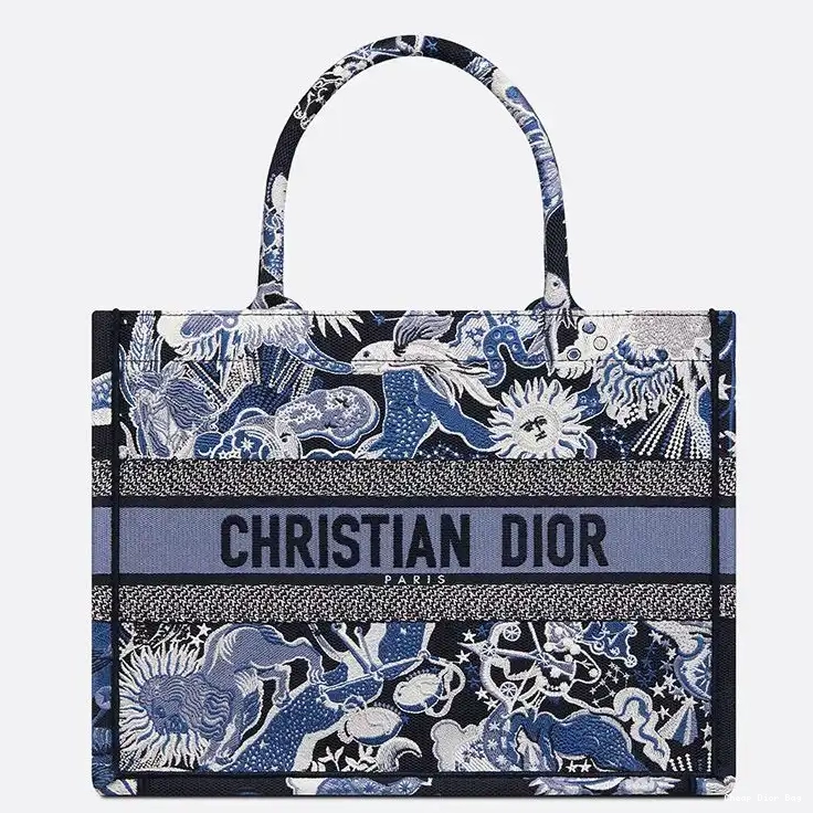 Blue Zodiac Tote Canvas Book Dior Fantastico Motif 0508